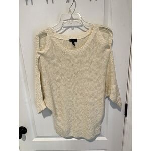 Jessica Simpson 3/4 sleeve cold shoulder lightweight sweater
